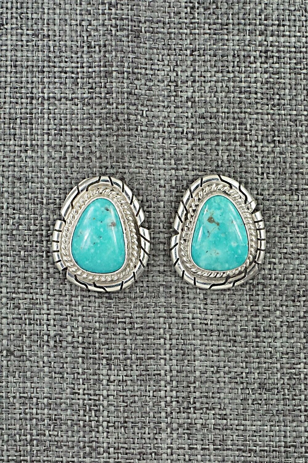 Turquoise & Sterling Silver Earrings - Peggy Skeets