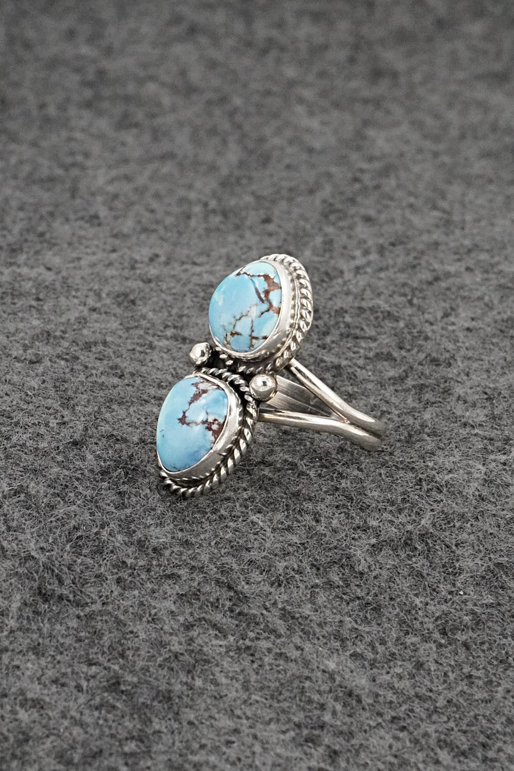 Turquoise & Sterling Silver Ring - Eugene Gruber - Size 7
