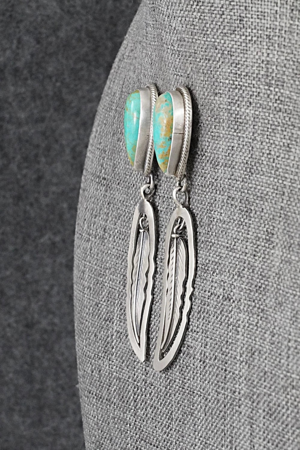 Turquoise & Sterling Silver Earrings - Darrin Livingston