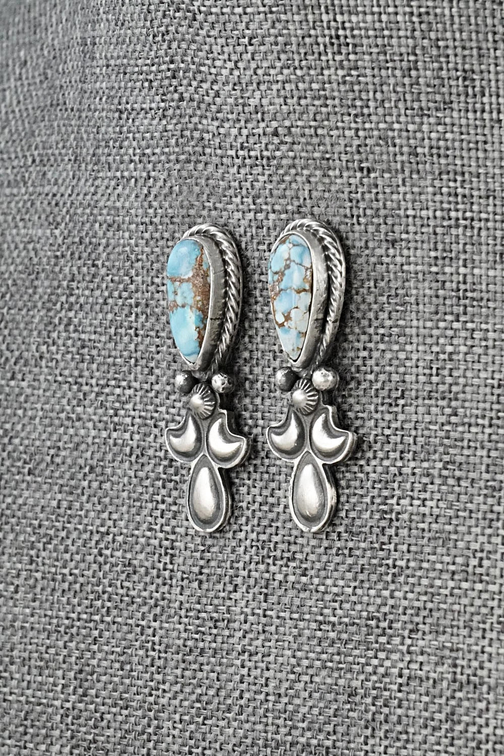 Turquoise & Sterling Silver Squash Blossom Set - Matthew Gordon