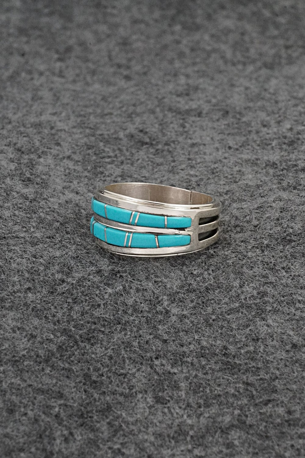 Turquoise & Sterling Silver Ring - Wilbert Muskett Jr. - Size 9.5