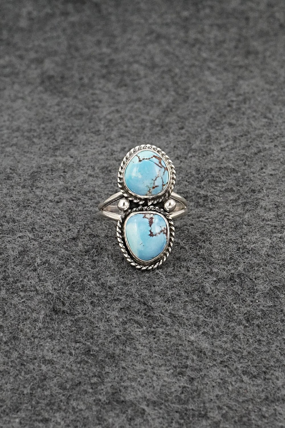 Turquoise & Sterling Silver Ring - Eugene Gruber - Size 7