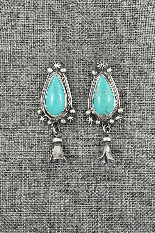 Turquoise & Sterling Silver Earrings - Bobby Johnson