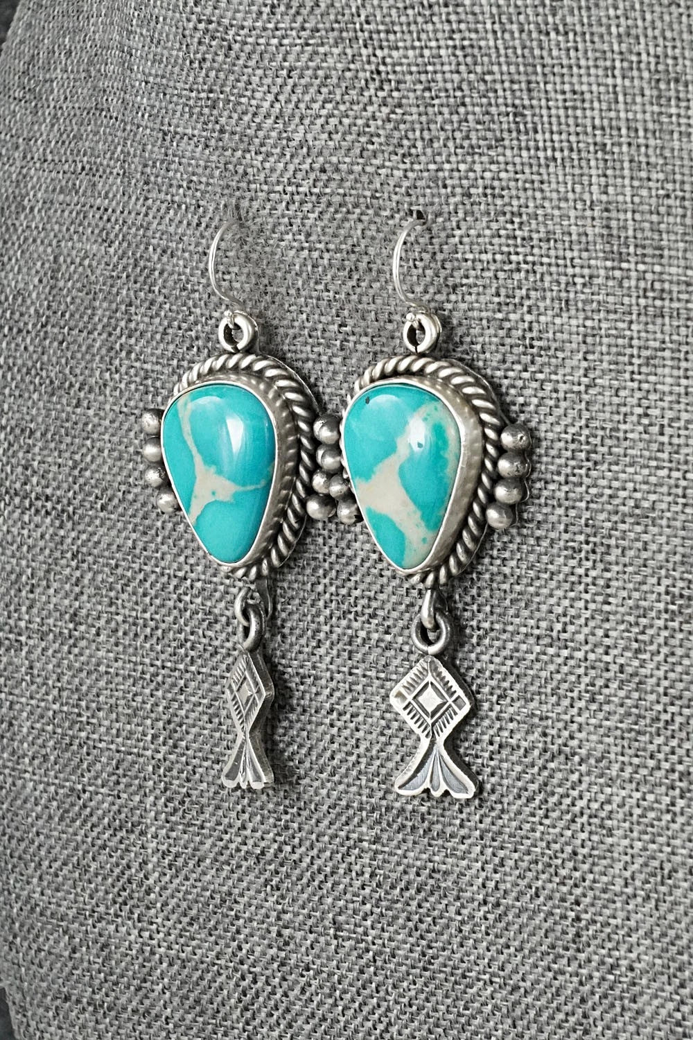 Turquoise & Sterling Silver Earrings - Michael Calladitto