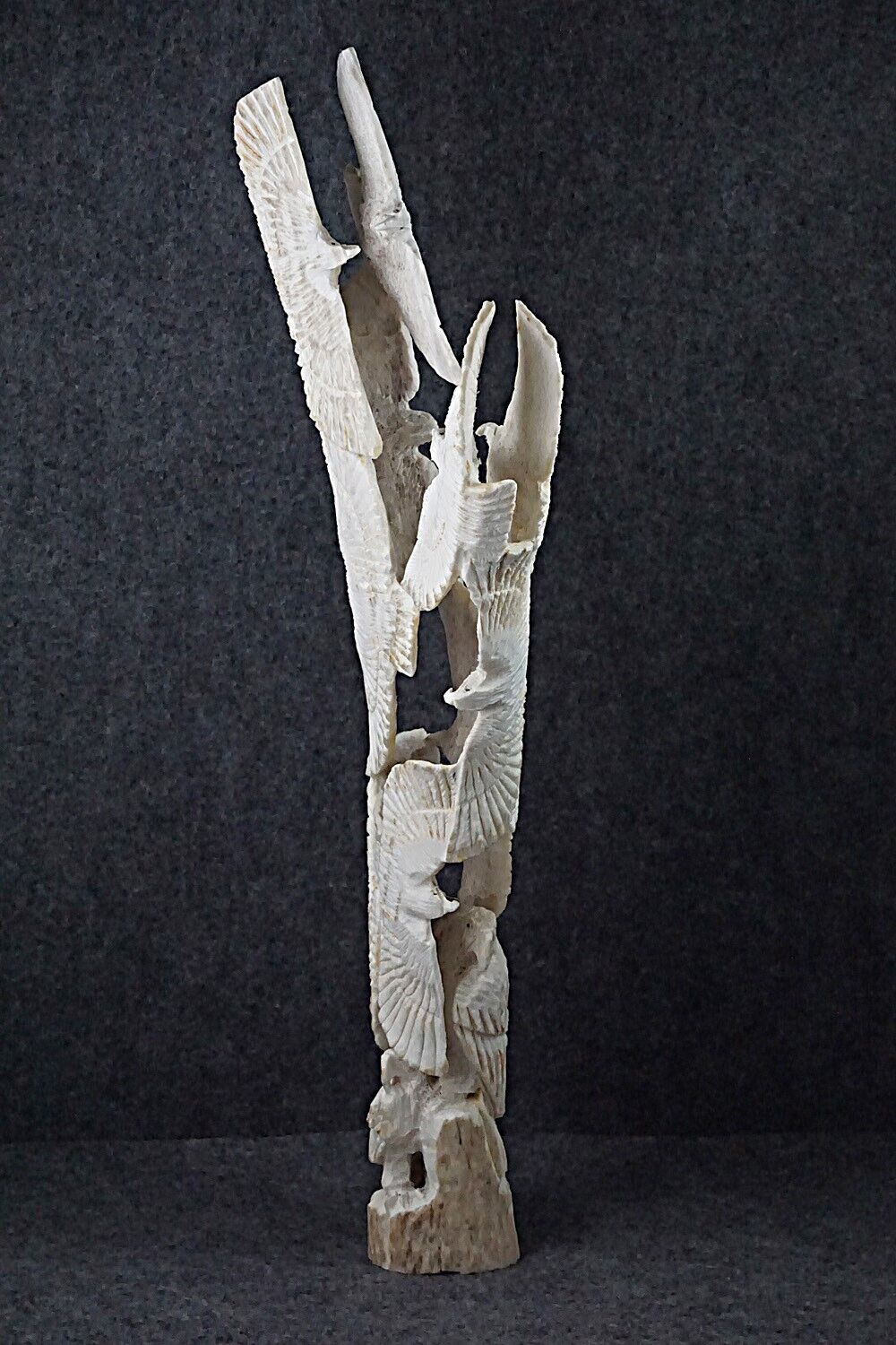 Oversized Eagle Tower Zuni Fetish Carving - Lewis Malie Jr.