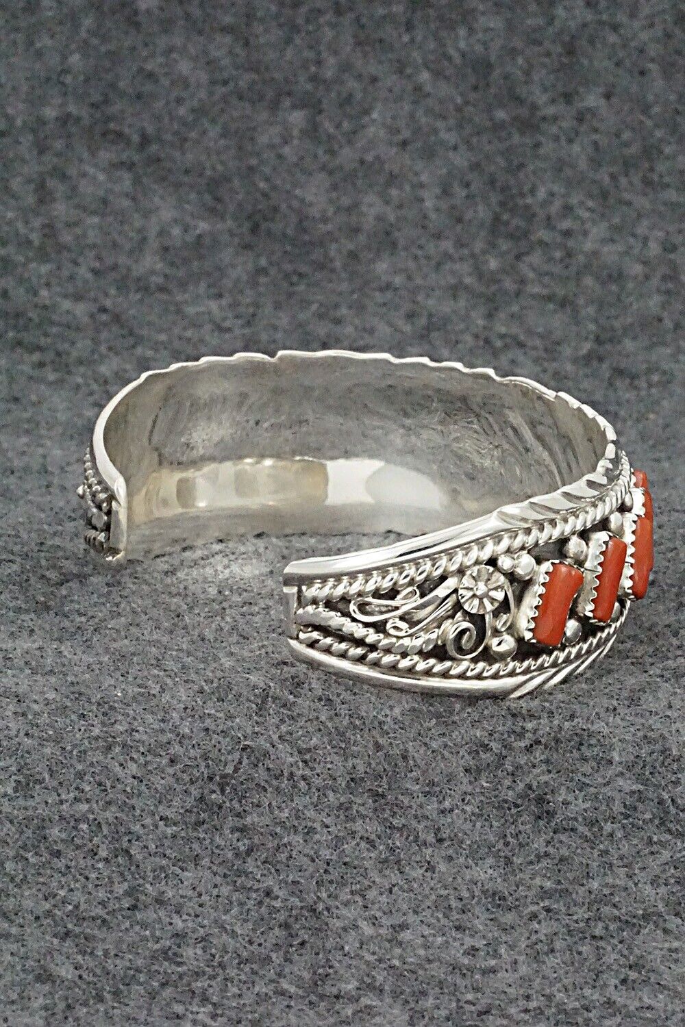 Coral & Sterling Silver Bracelet - Martin Muskett