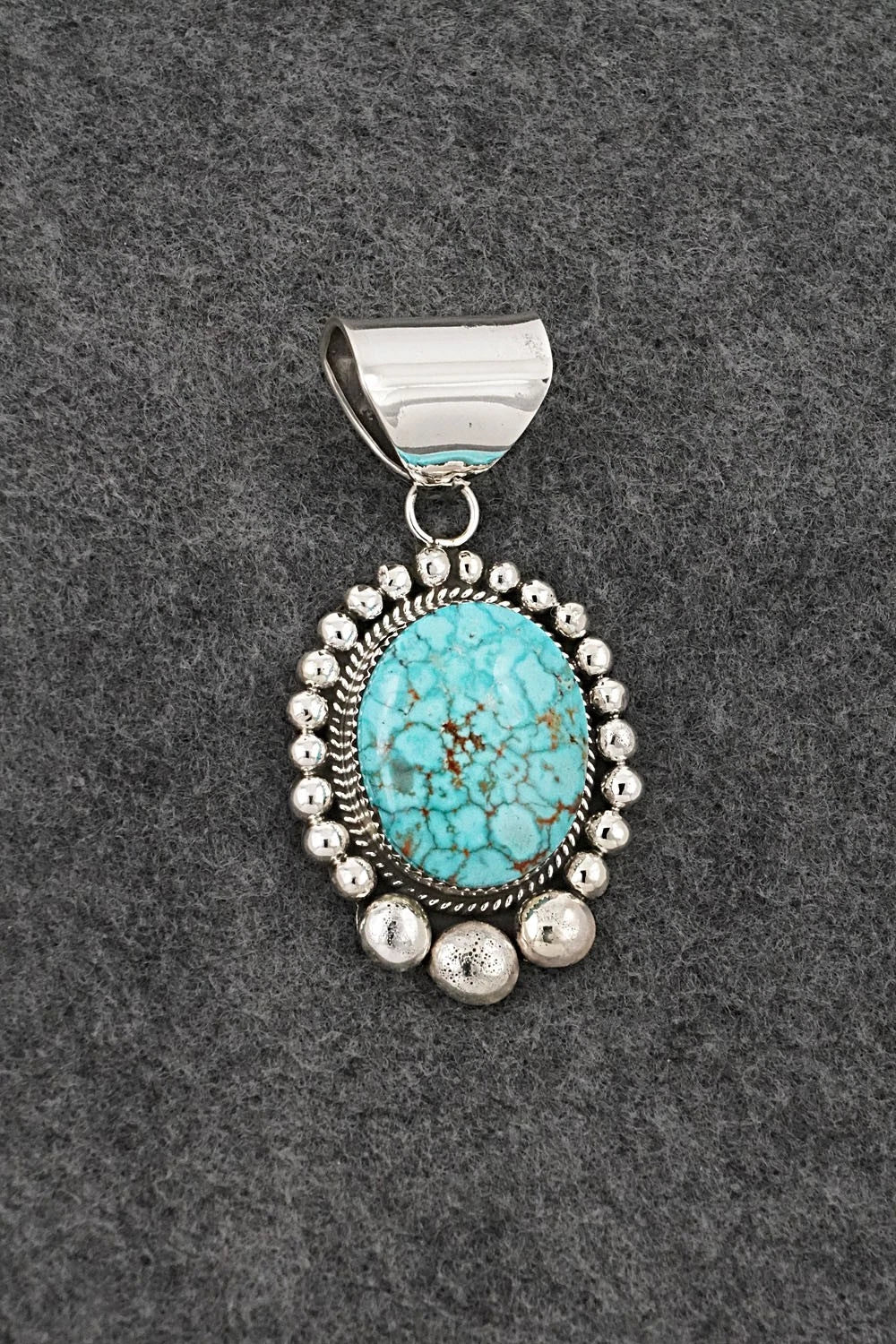 Turquoise and Sterling Silver Pendant - Phil Nez