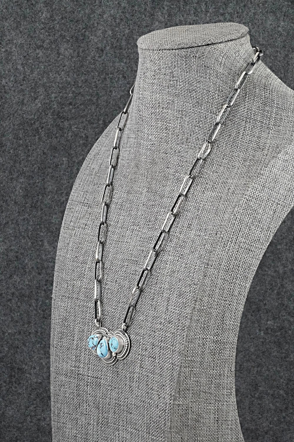 Turquoise & Sterling Silver Necklace - Darrin Livingston