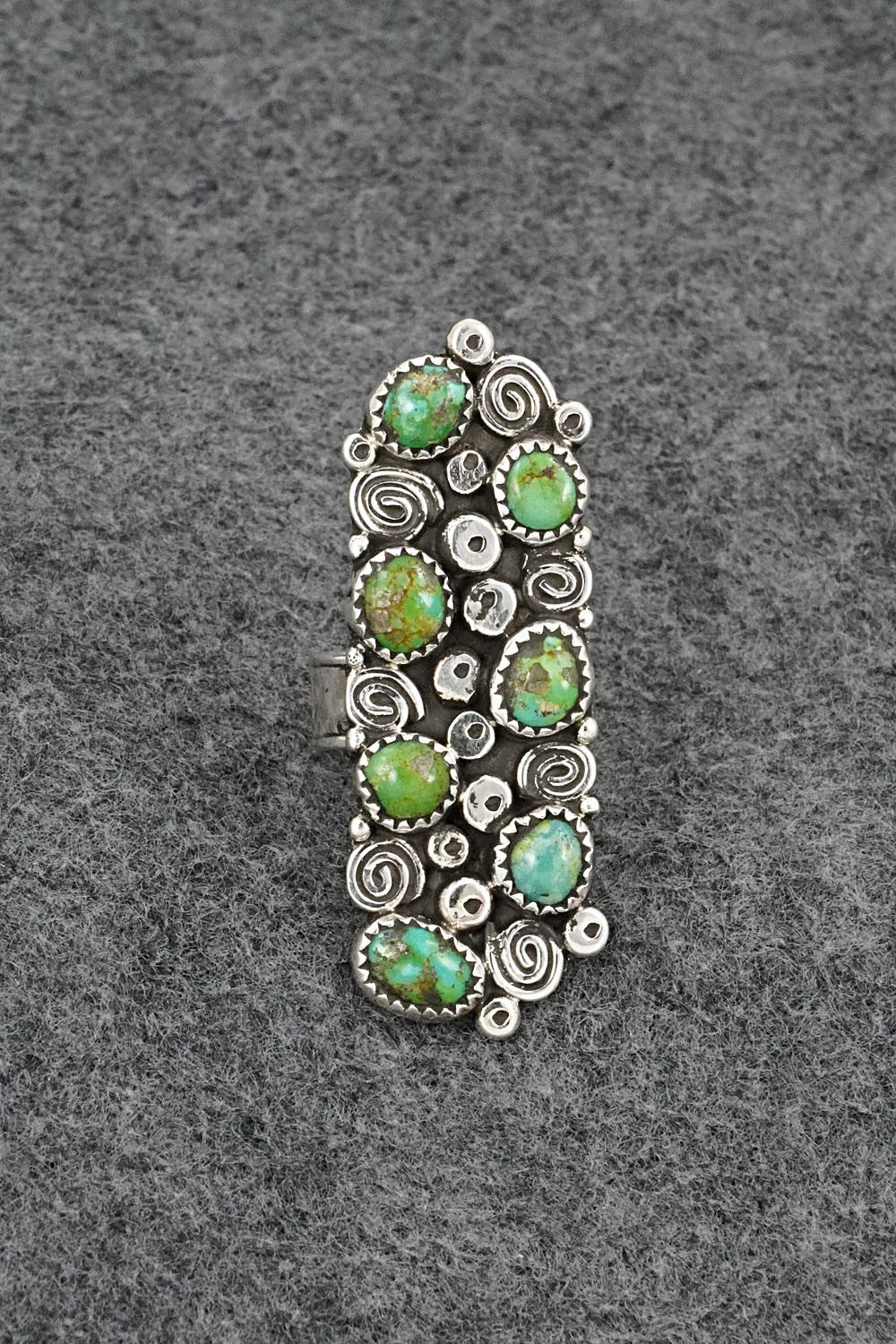 Turquoise & Sterling Silver Ring - Priscilla Reeder - Size 8