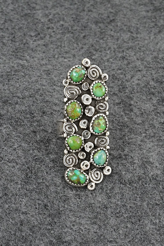 Turquoise & Sterling Silver Ring - Priscilla Reeder - Size 8
