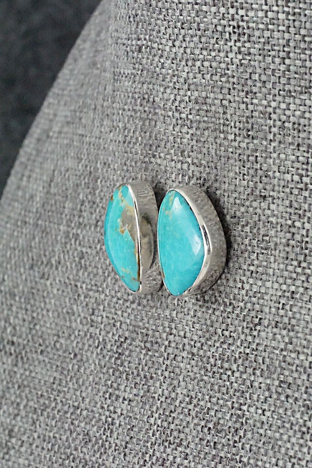 Turquoise & Sterling Silver Earrings - Marco Begaye