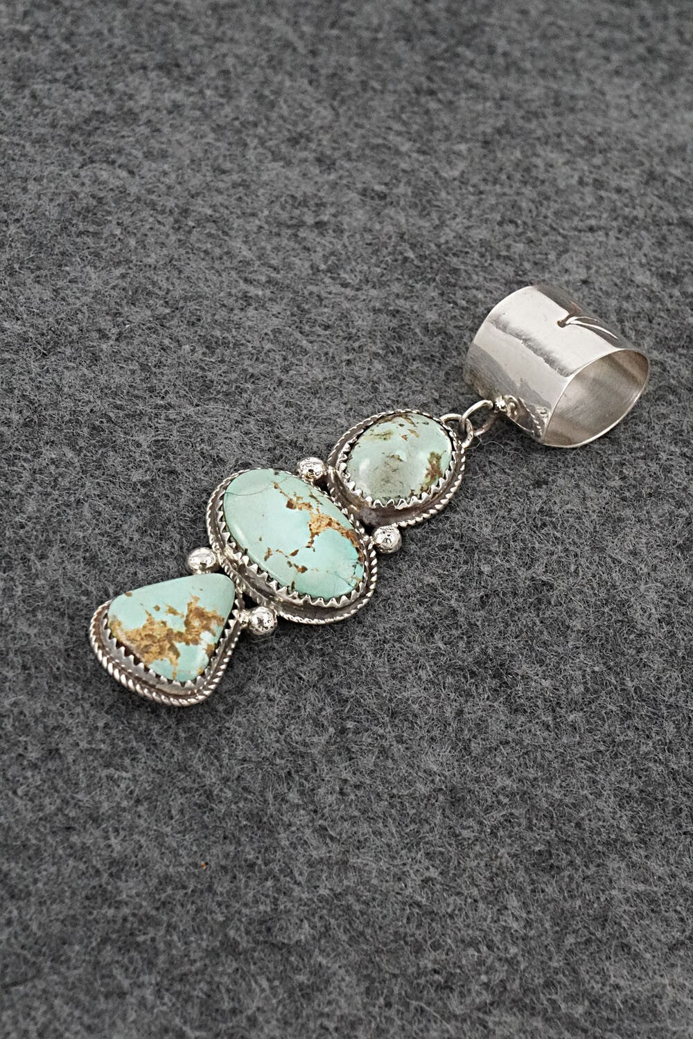 Turquoise & Sterling Silver Pendant - Ernest Hawthorne