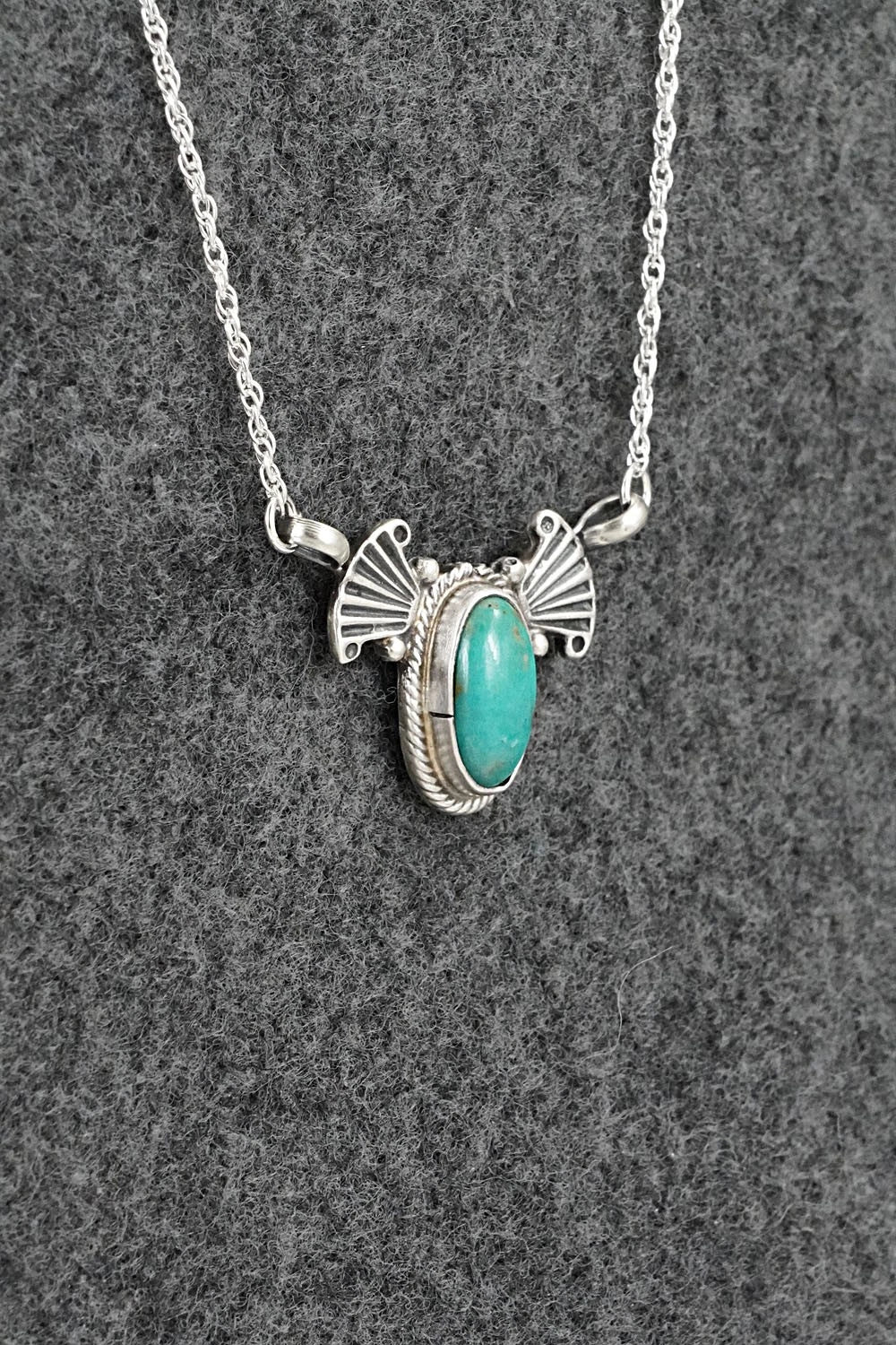 Turquoise & Sterling Silver Necklace - Verley Betone