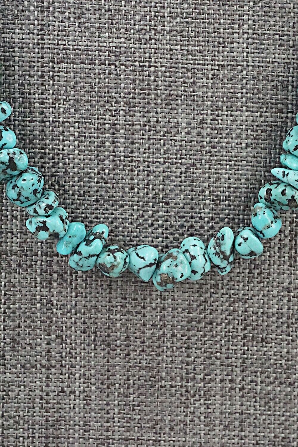 Turquoise & Sterling Silver Necklace 21" - Louise Joe