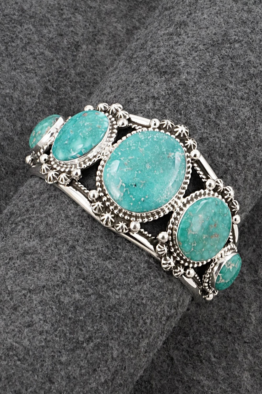 Turquoise & Sterling Silver Bracelet - Ella Linkin