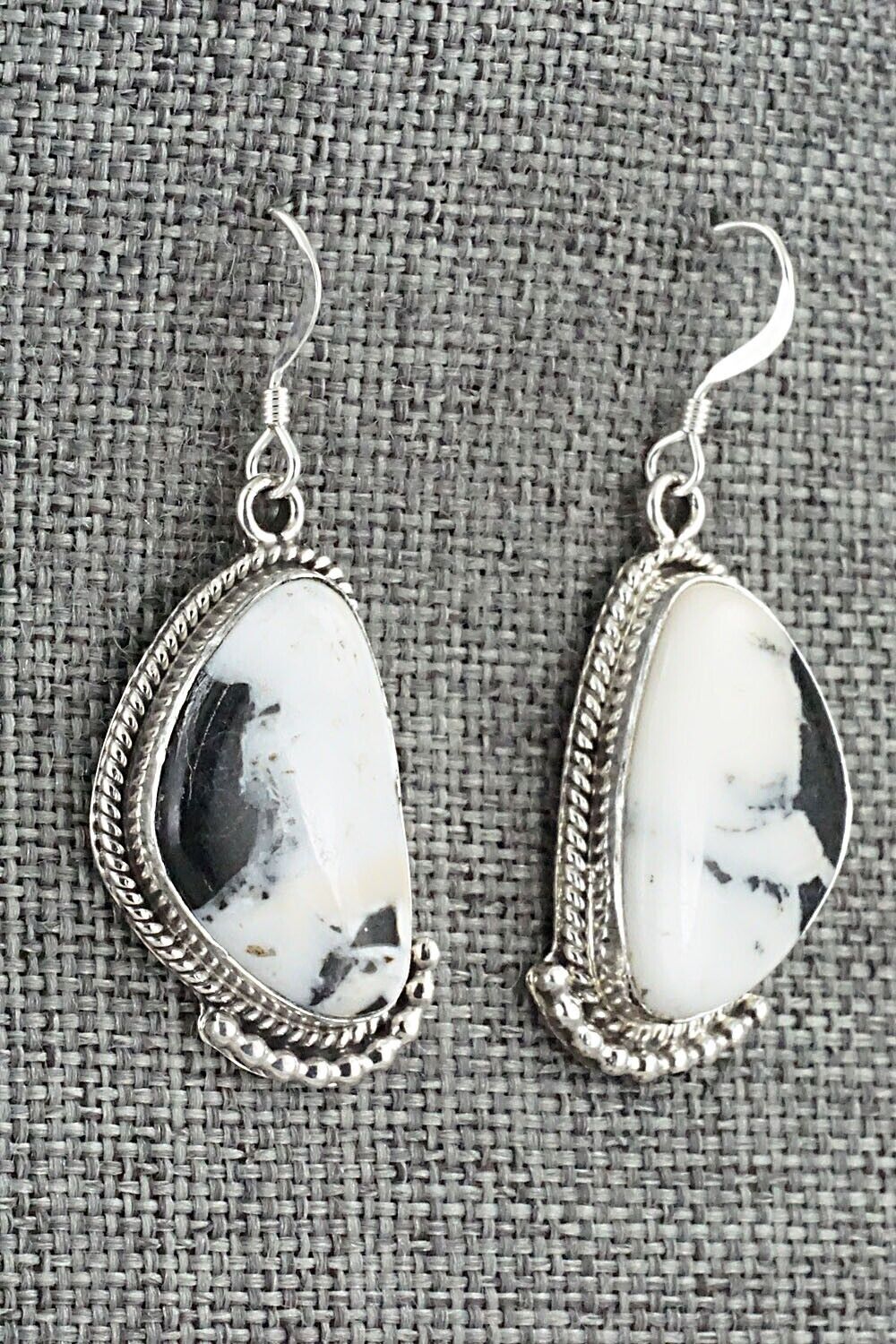 White Buffalo & Sterling Silver Earrings - Sharon McCarthy