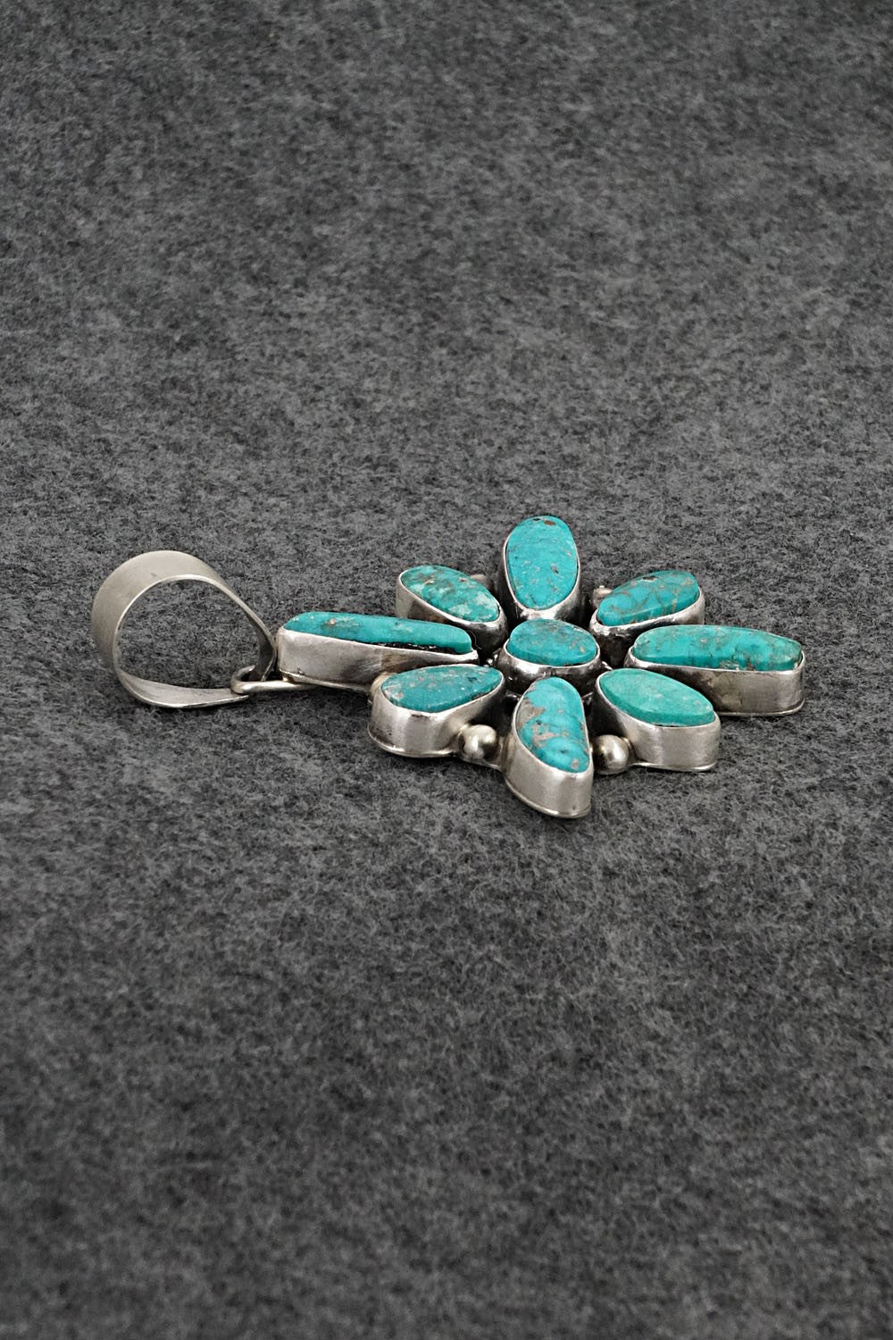 Turquoise & Sterling Silver Pendant - Kathleen Livingston
