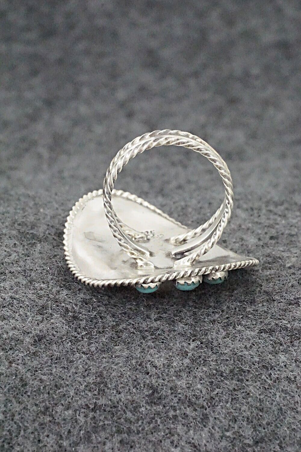 Turquoise & Sterling Silver Ring - Bobby Platero - Size 6