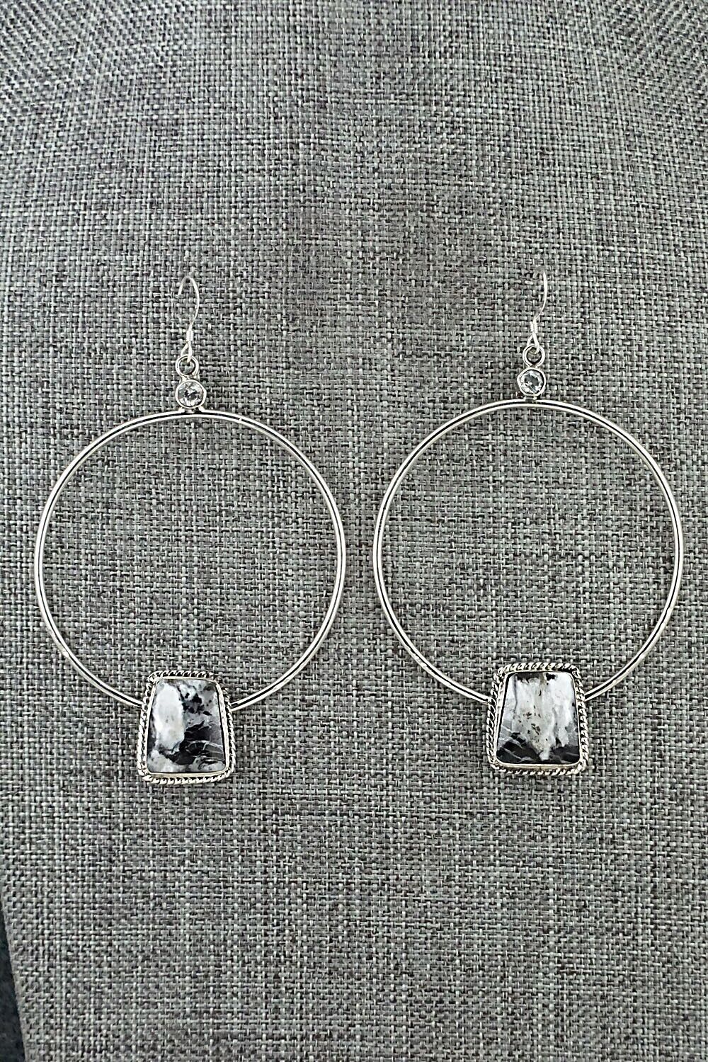 White Buffalo & Sterling Silver Earrings - Lucinda Sardo