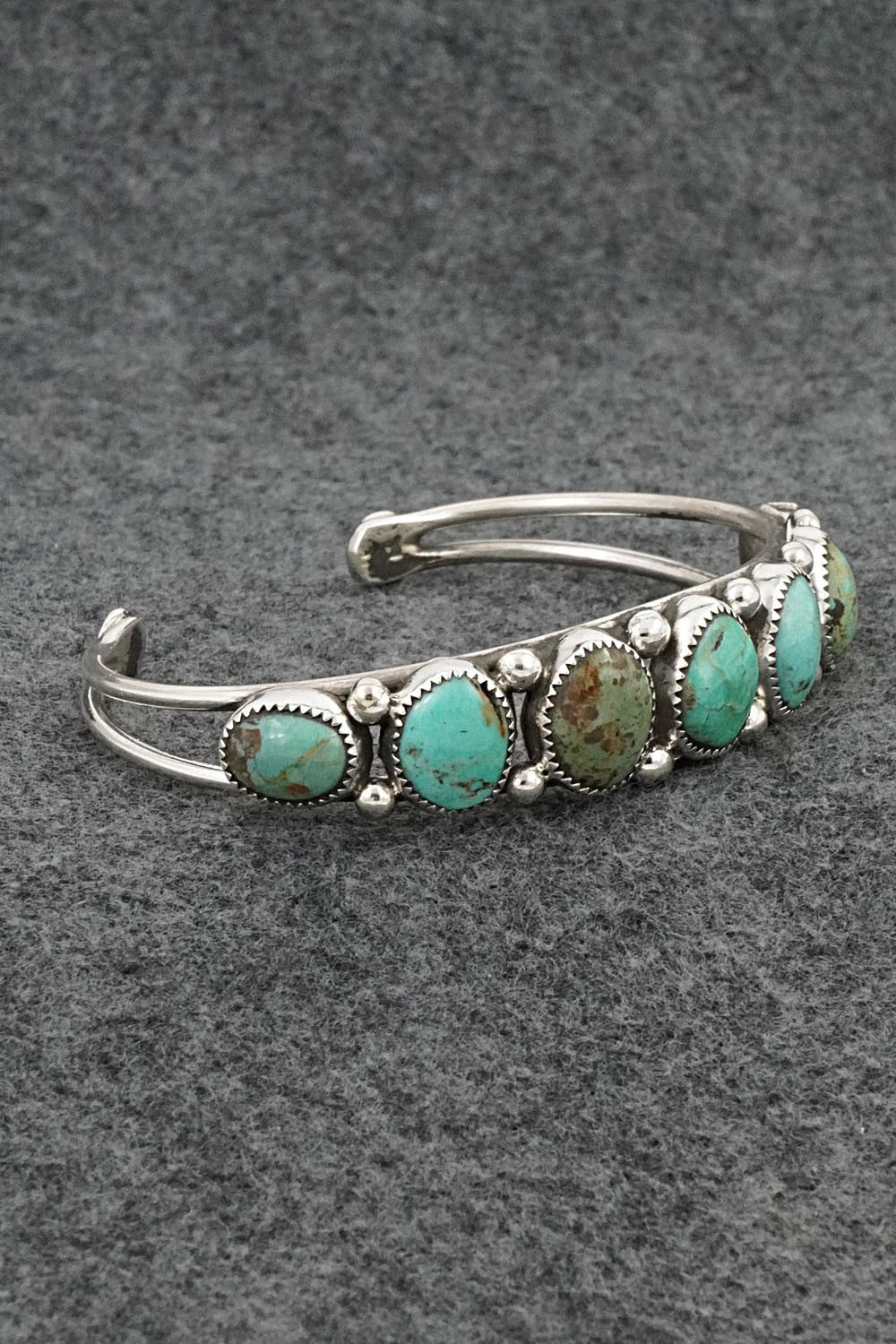Turquoise & Sterling Silver Bracelet - Priscilla Reeder