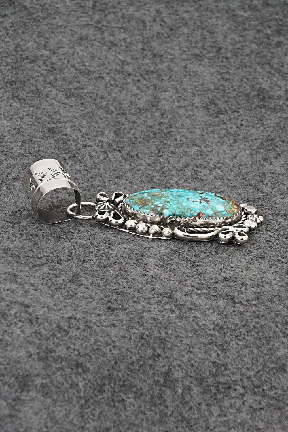 Turquoise and Sterling Silver Pendant - Phil Nez