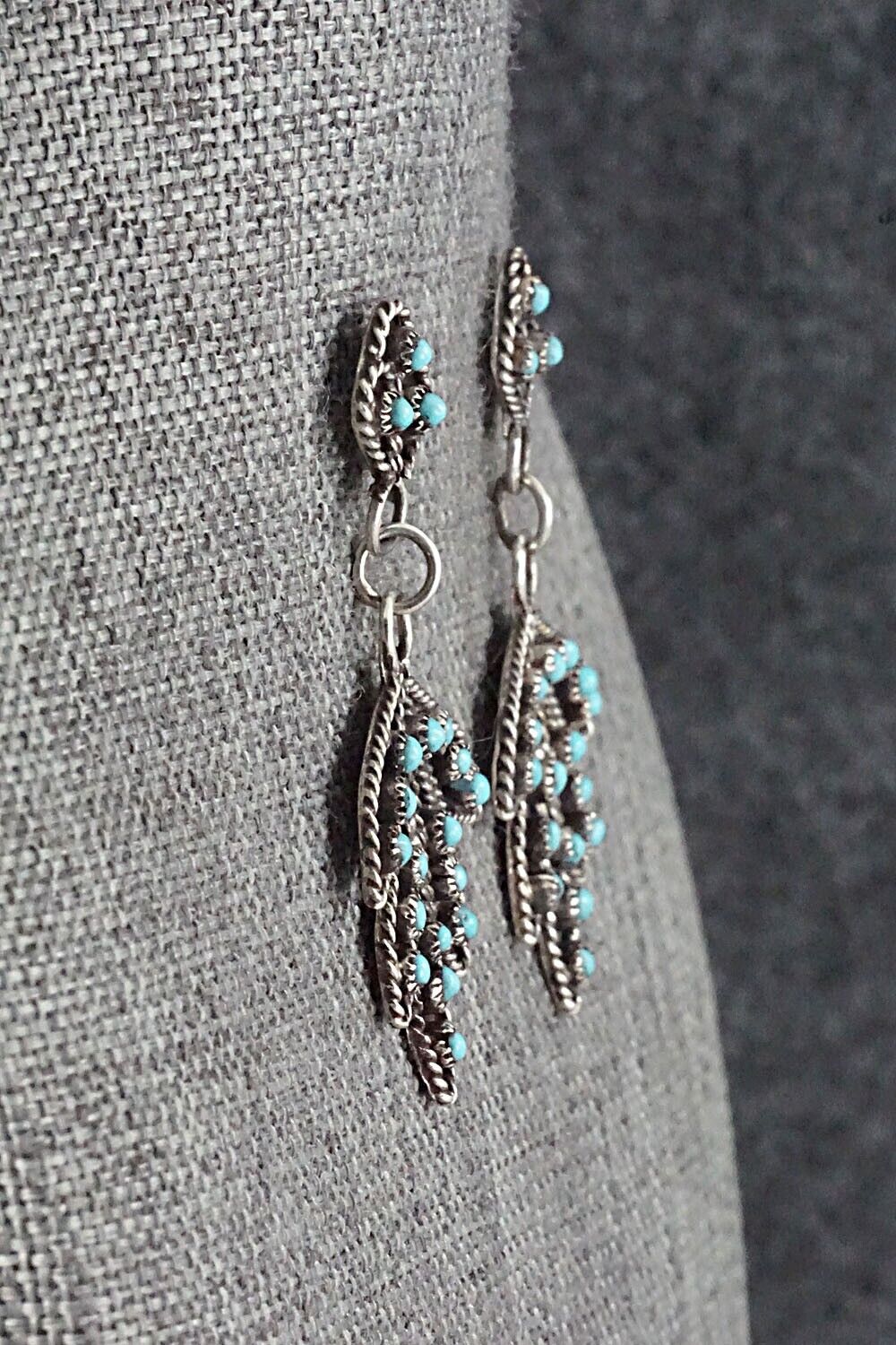 Turquoise & Sterling Silver Earrings - Georgiann Chavez