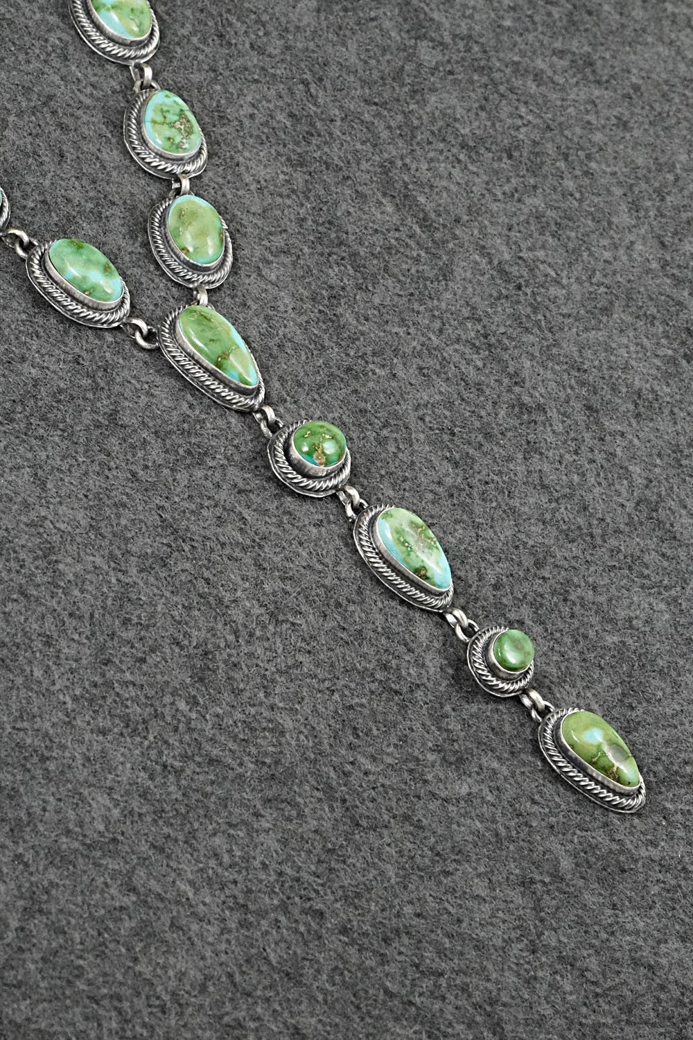 Turquoise & Sterling Silver Necklace and Earrings Set - Darrin Livingston