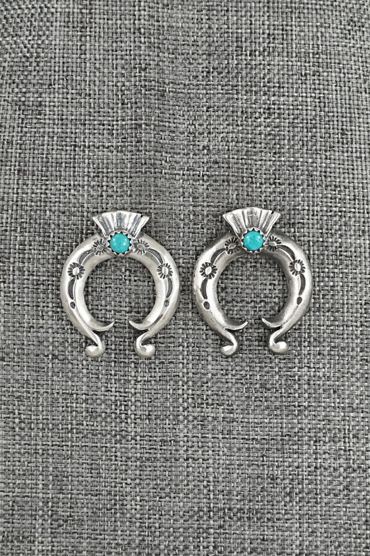 Turquoise & Sterling Silver Earrings - Adrienne Gordon