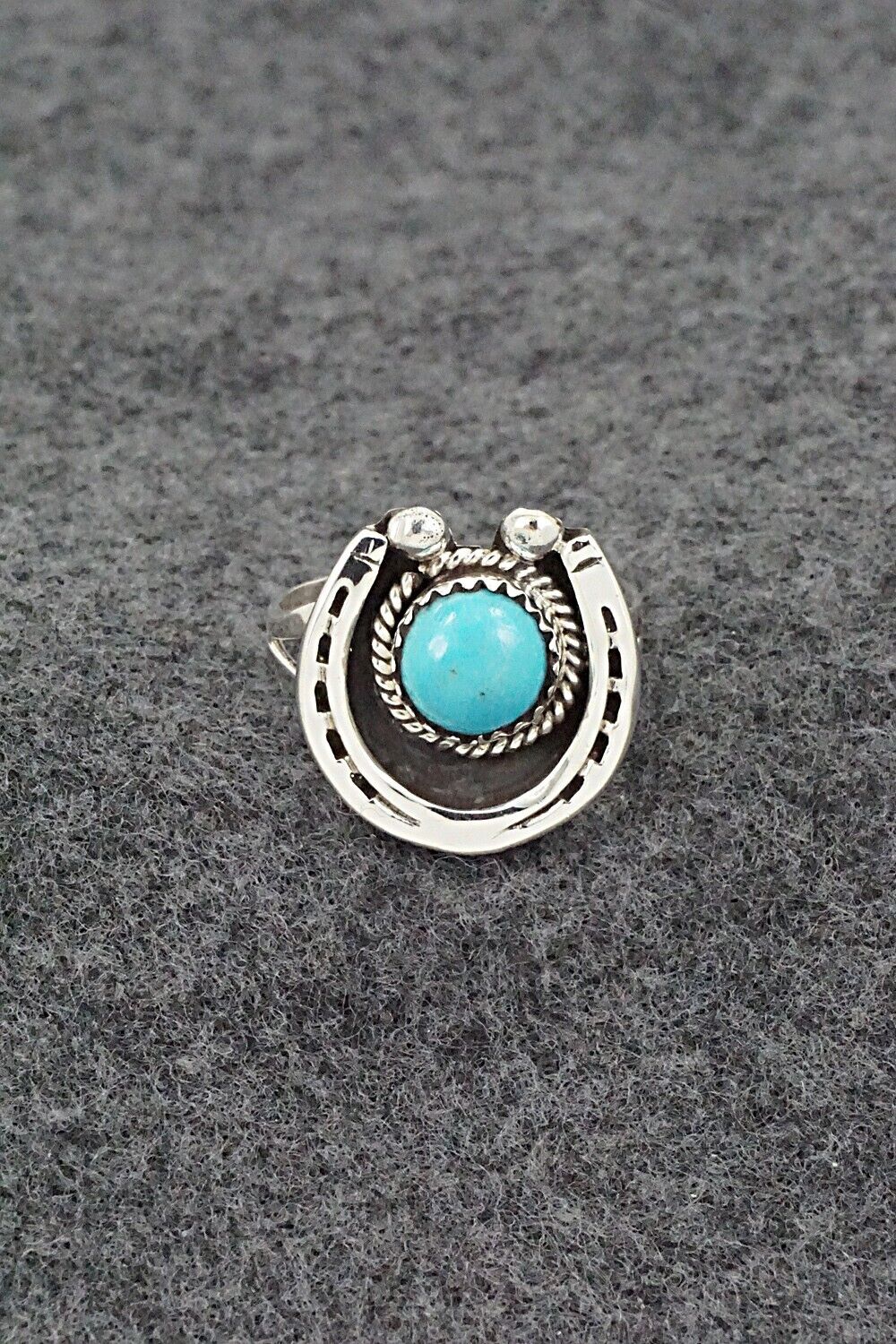 Turquoise & Sterling Silver Ring - Alice Rose Saunders - Size 8