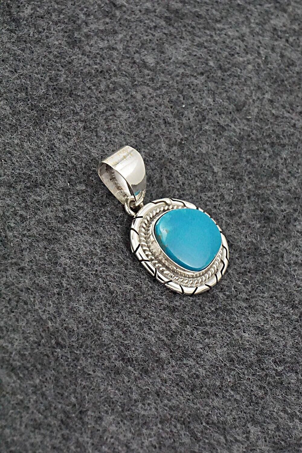 Turquoise & Sterling Silver Pendant - Peggy Skeets