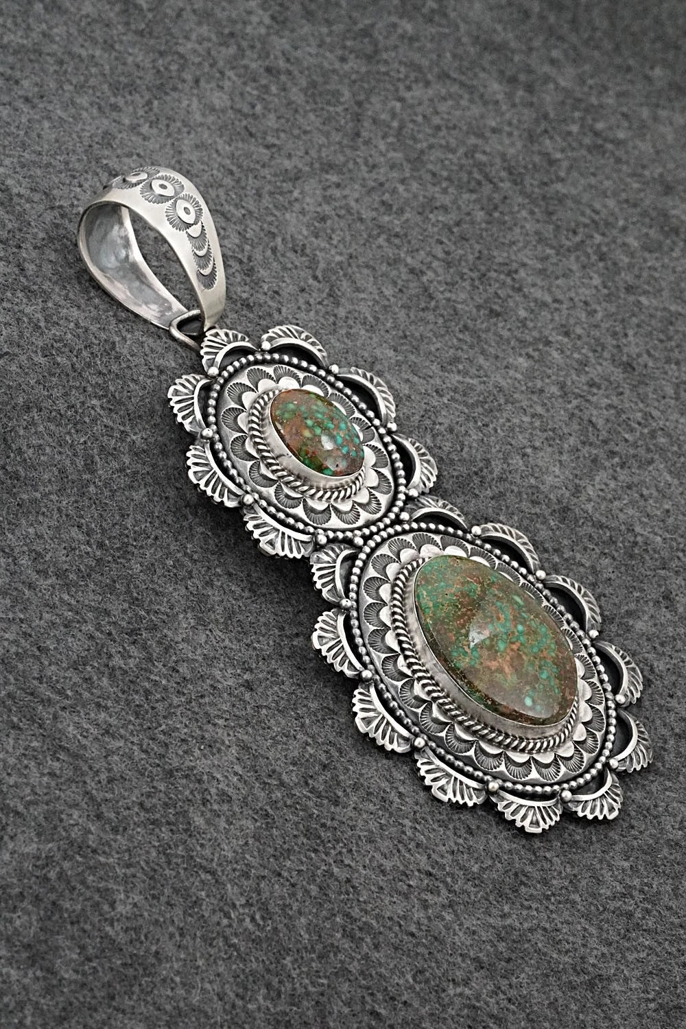 Turquoise & Sterling Silver Pendant - Mark Yazzie