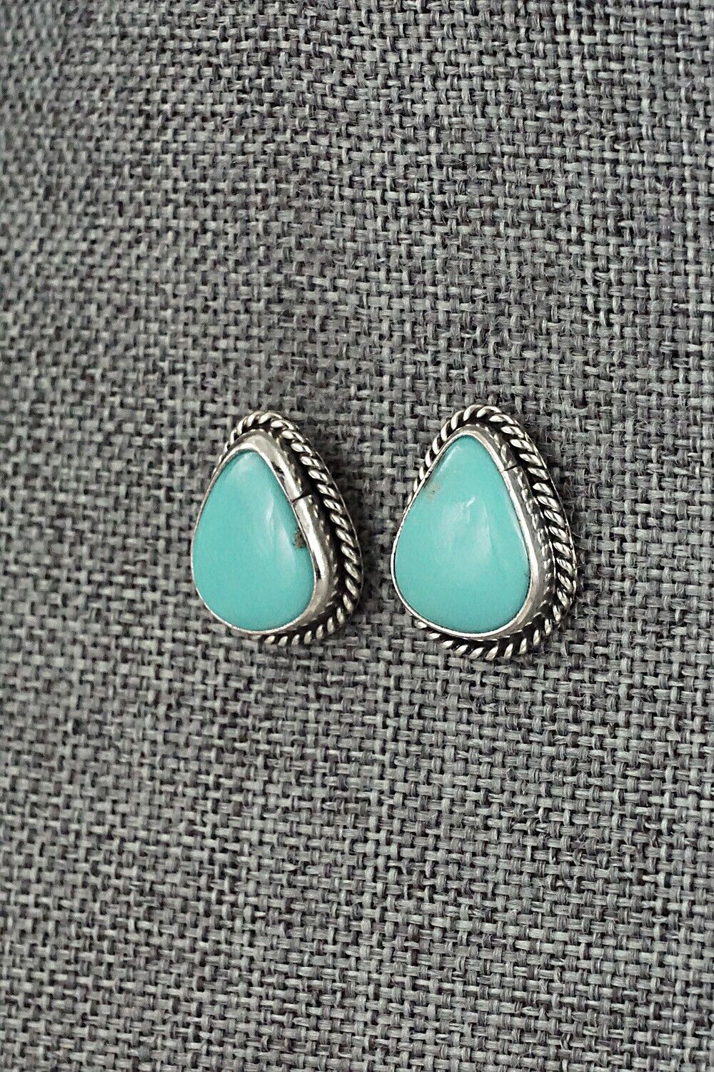 Turquoise & Sterling Silver Earrings - Marco Begaye