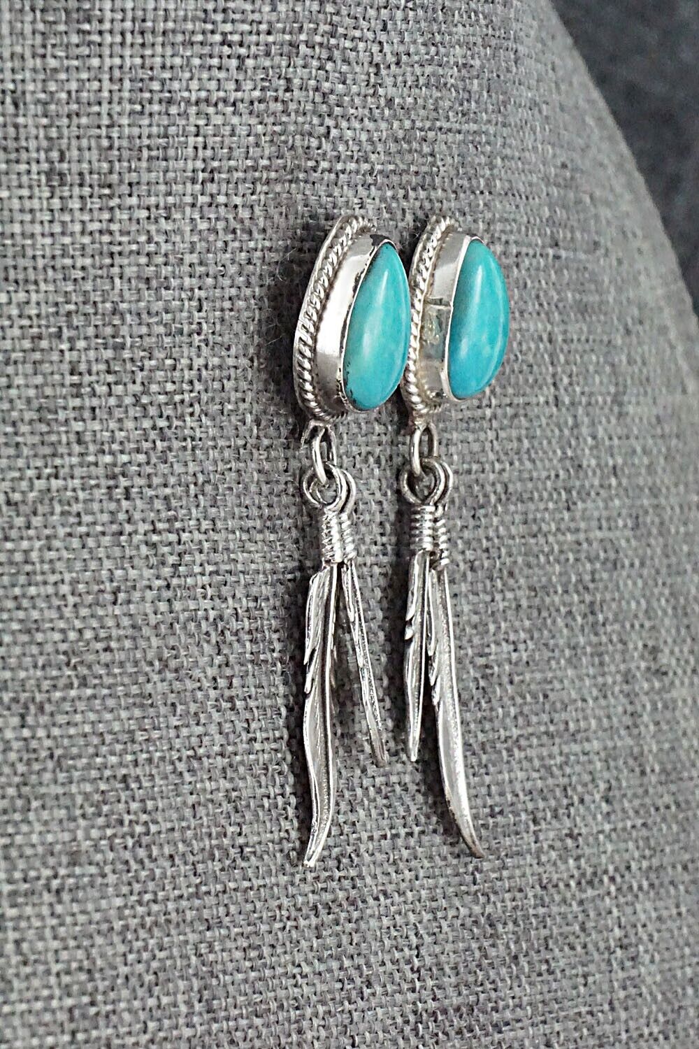 Turquoise and Sterling Silver Earrings - Sharon McCarthy