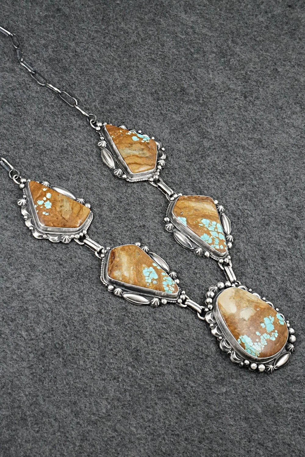 Turquoise & Sterling Silver Necklace and Earrings Set - Bob Becenti