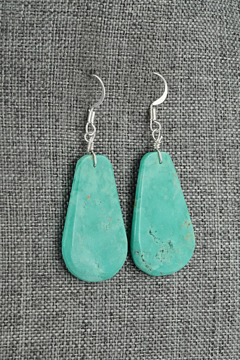 Turquoise & Sterling Silver Earrings - Lupe Lovato