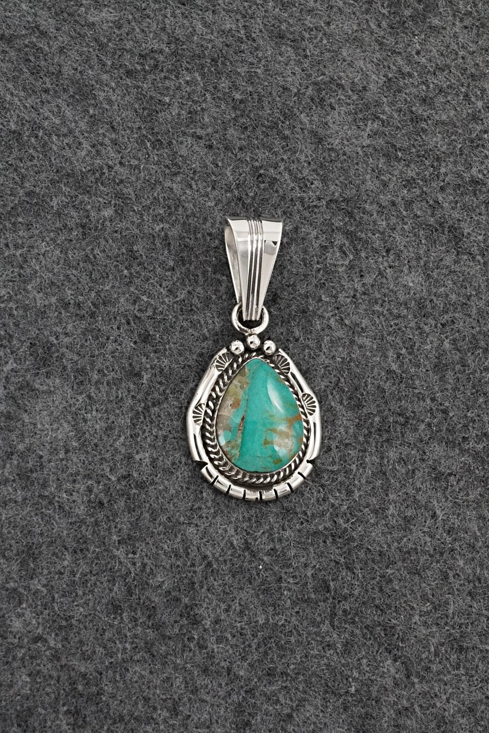 Turquoise & Sterling Silver Pendant - Samuel Yellowhair