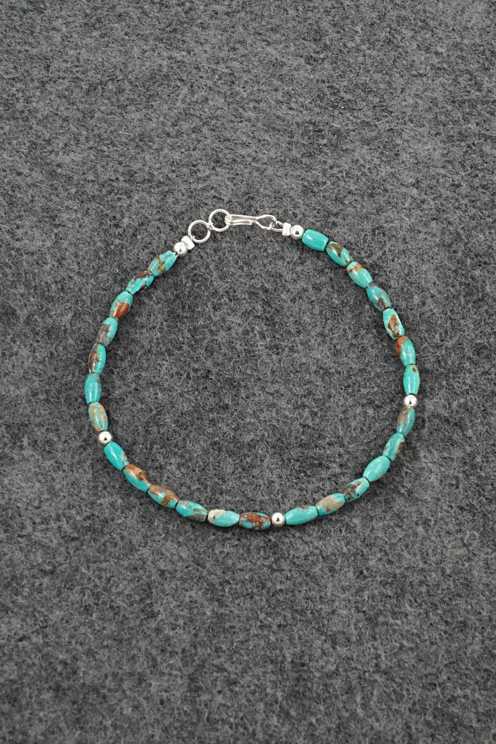 Turquoise & Sterling Silver Bracelet - Doreen Jake