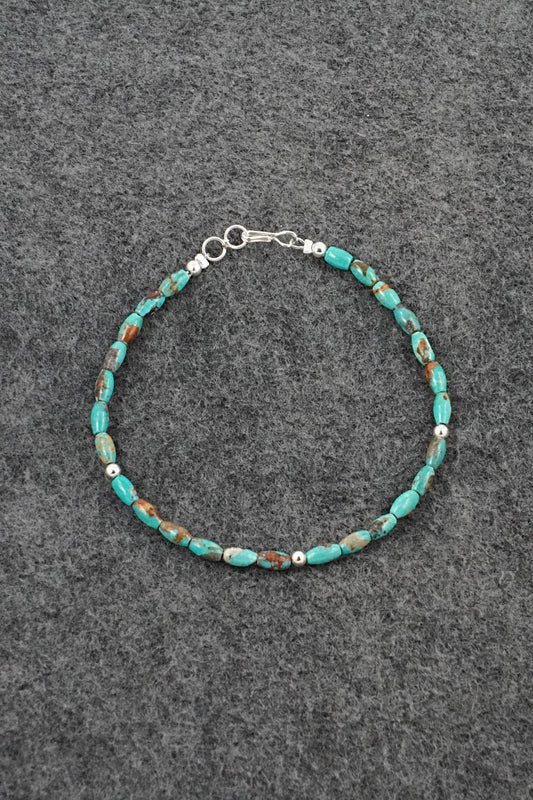 Turquoise & Sterling Silver Bracelet - Doreen Jake