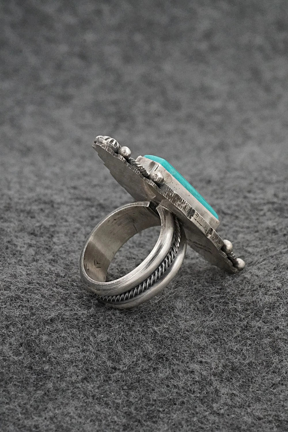 Turquoise & Sterling Silver Ring - Rosita Calladitto - Size 7