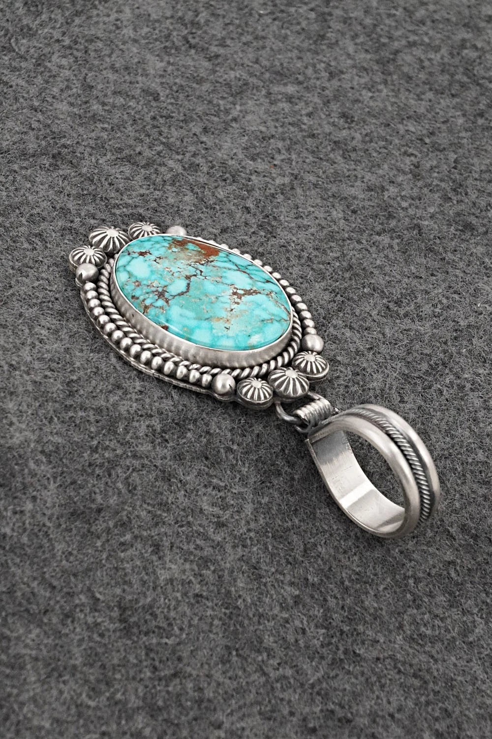 Turquoise & Sterling Silver Pendant - Michael Calladitto