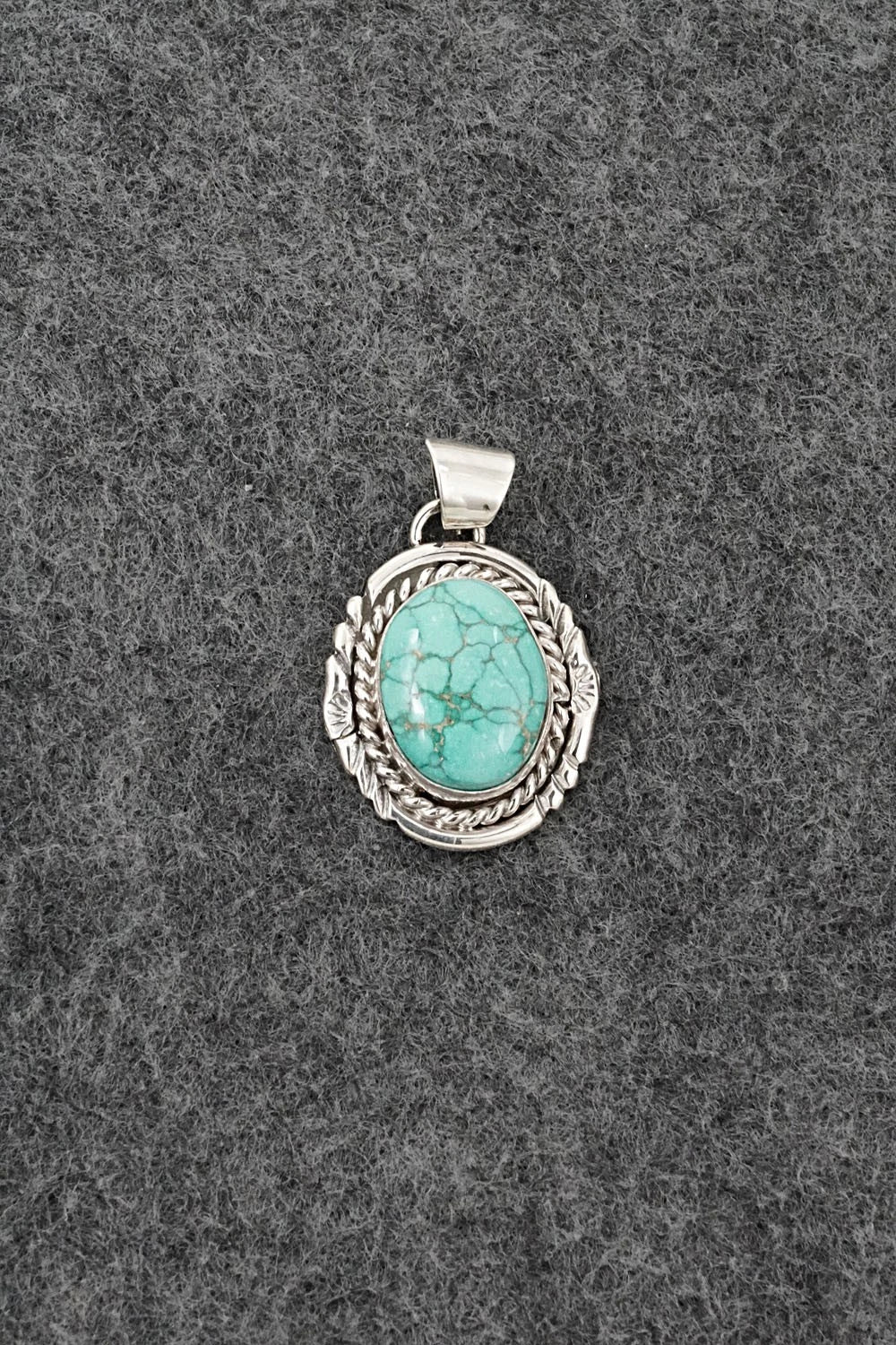 Turquoise and Sterling Silver Pendant - Gene Martinez