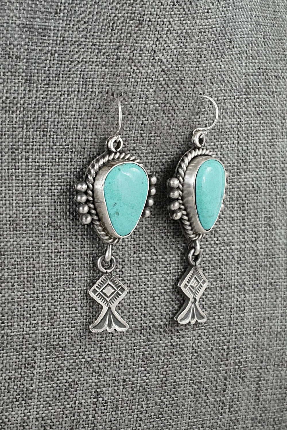 Turquoise & Sterling Silver Earrings - Michael Calladitto