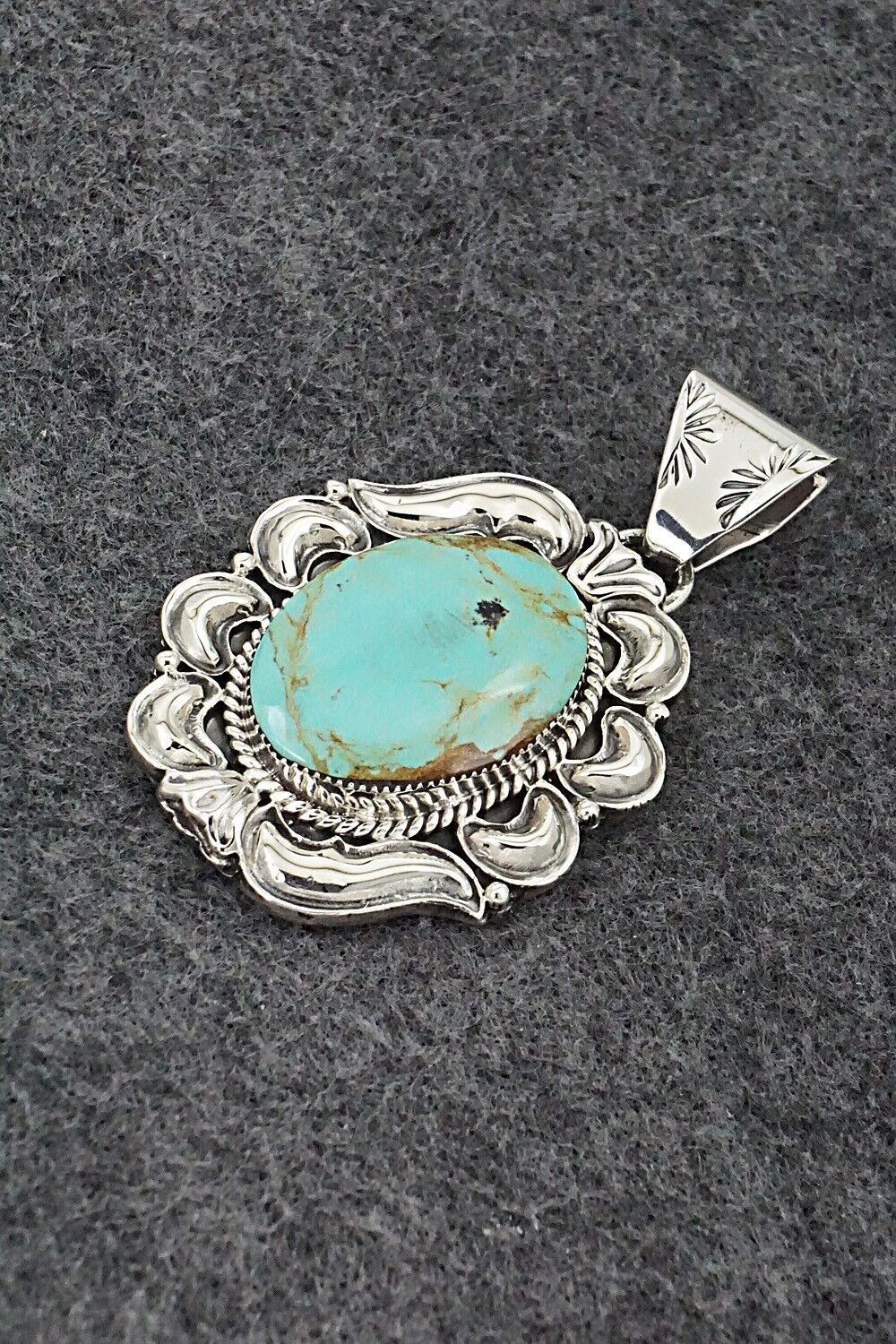 Turquoise & Sterling Silver Pendant - Harold Becenti