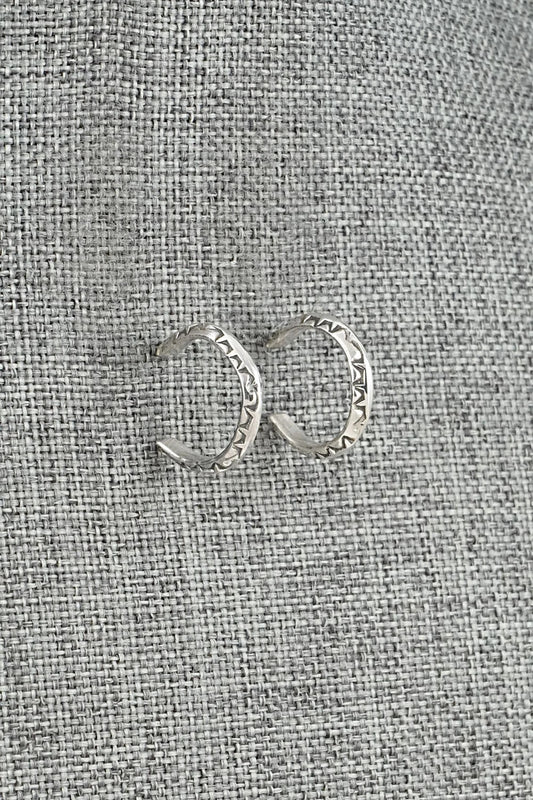 Sterling Silver Hoop Earrings - Elaine Tahe