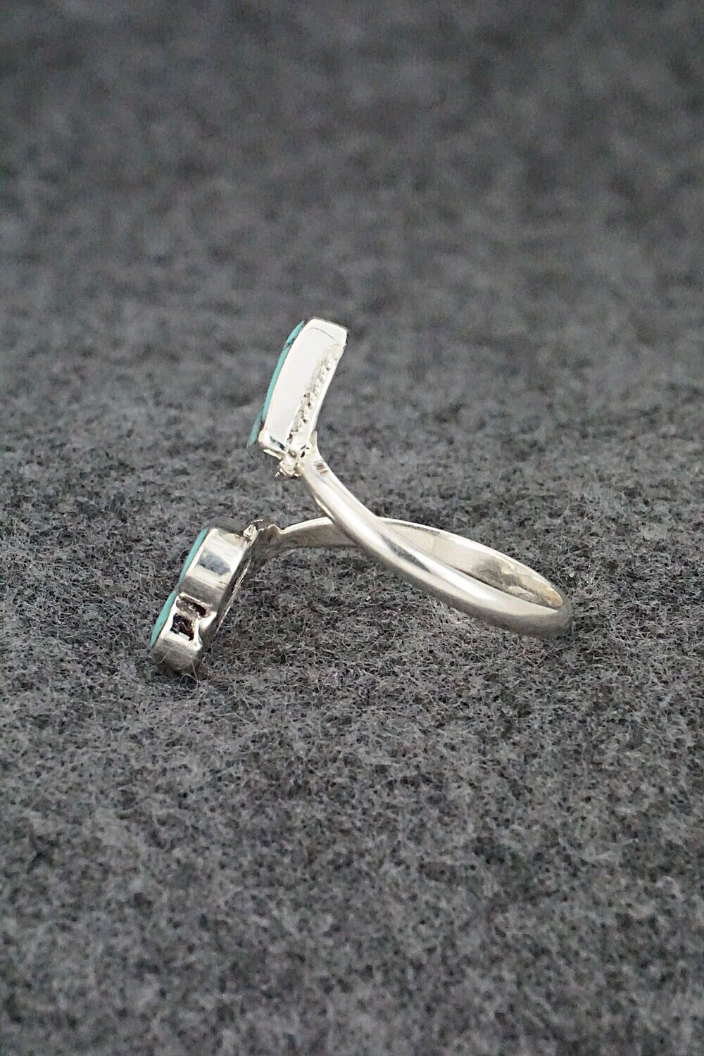 Turquoise & Sterling Silver Ring - Velda Nastacio - Size 8 Adj.