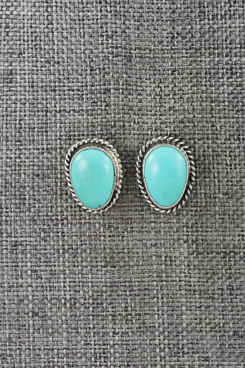 Turquoise & Sterling Silver Earrings - Marco Begaye