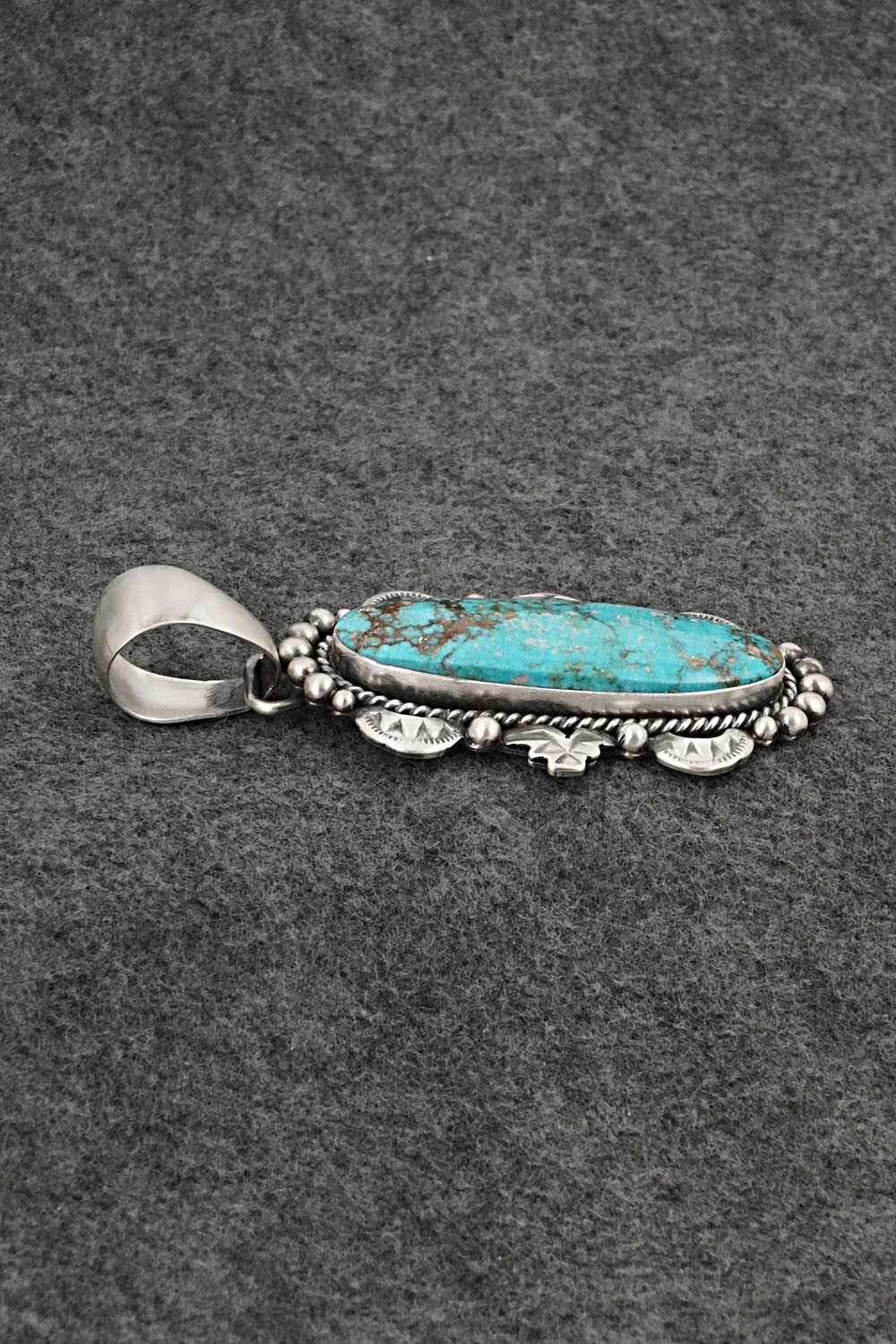Turquoise & Sterling Silver Pendant - Paul Livingston