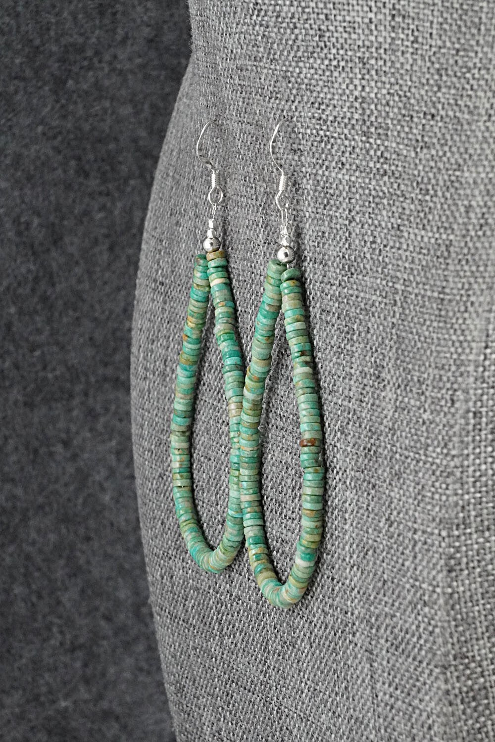Turquoise & Sterling Silver Earrings - Doreen Jake