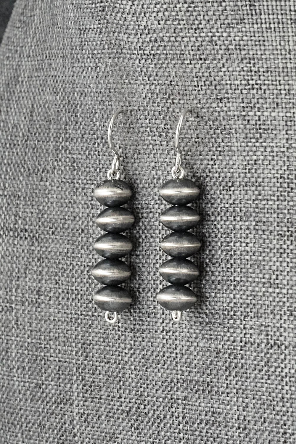 Sterling Silver Navajo Pearl Necklace & Earrings Set - Crystal Haley