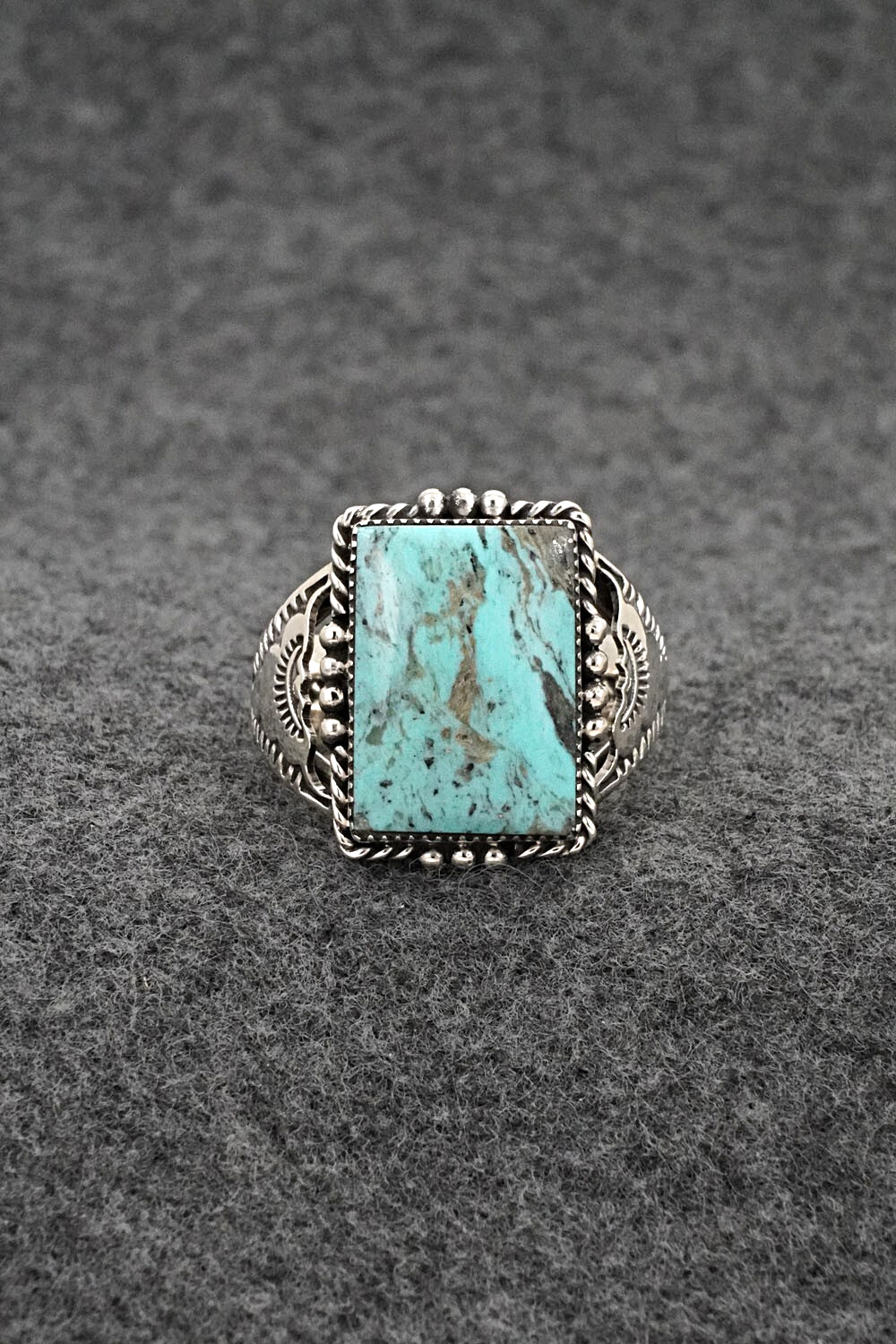 Turquoise & Sterling Silver Ring - Gregg Yazzie - Size 11